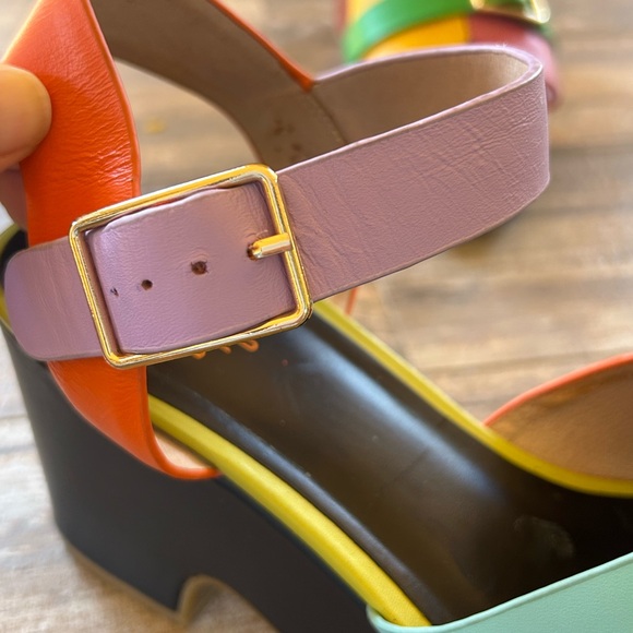 Charlotte Stone RAF Platform Sandals in Solimar US 10 Multi-Colored Leather - Picture 10 of 14